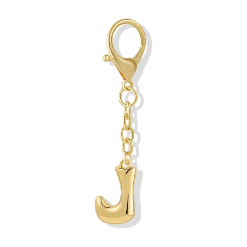 Bubble Initial Letter - Bag Charm