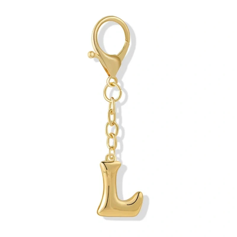 Bubble Initial Letter - Bag Charm