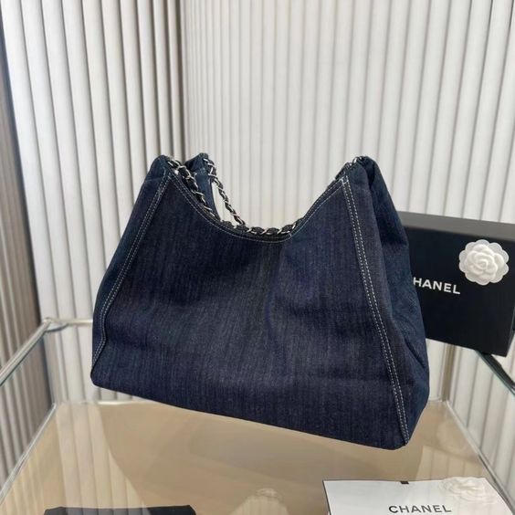 YSL Large Capacity Denim Tote Bag