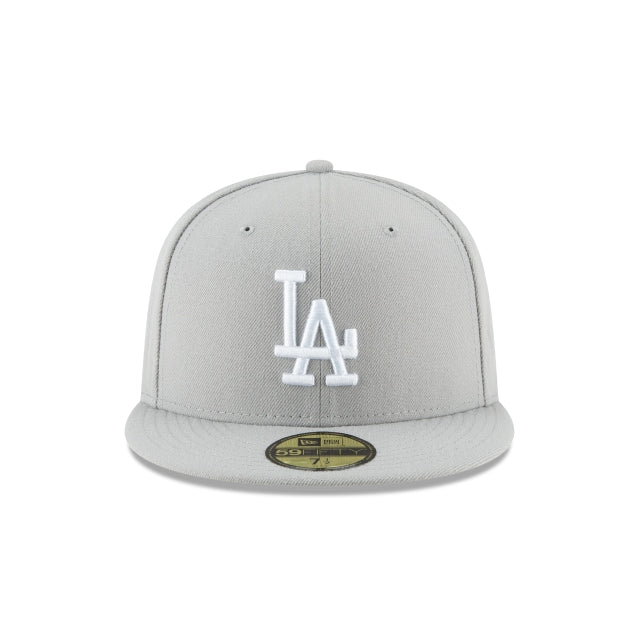 Los Angeles Dodgers Gray Basic 59FIFTY Fitted Hat