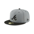 Atlanta Braves Storm Gray Basic 59FIFTY Fitted Hat