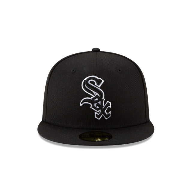 Chicago White Sox Black Outline 59FIFTY Fitted Hat