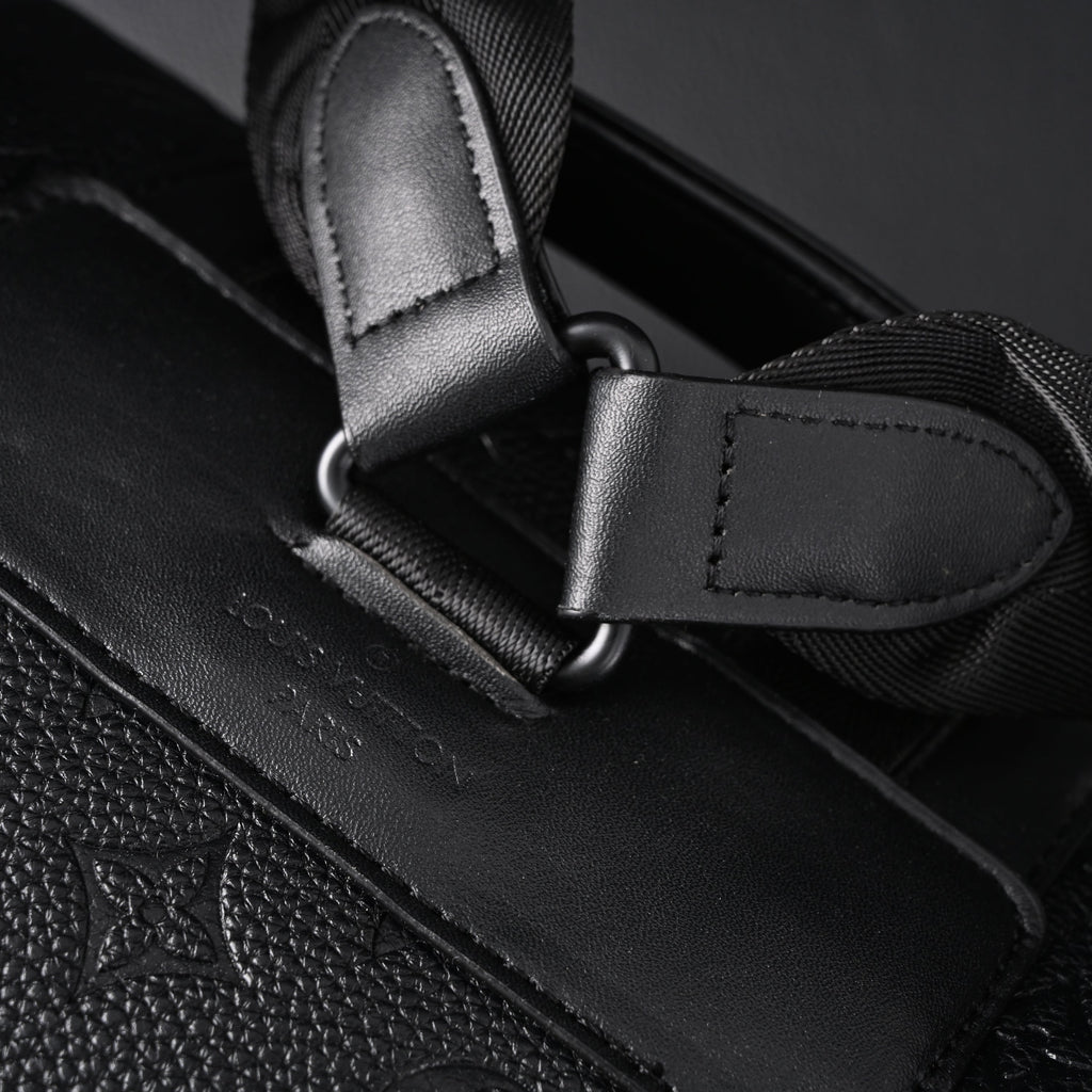 Louis Vuitton Christopher PM Backpack Monogram Shadow Black Leather