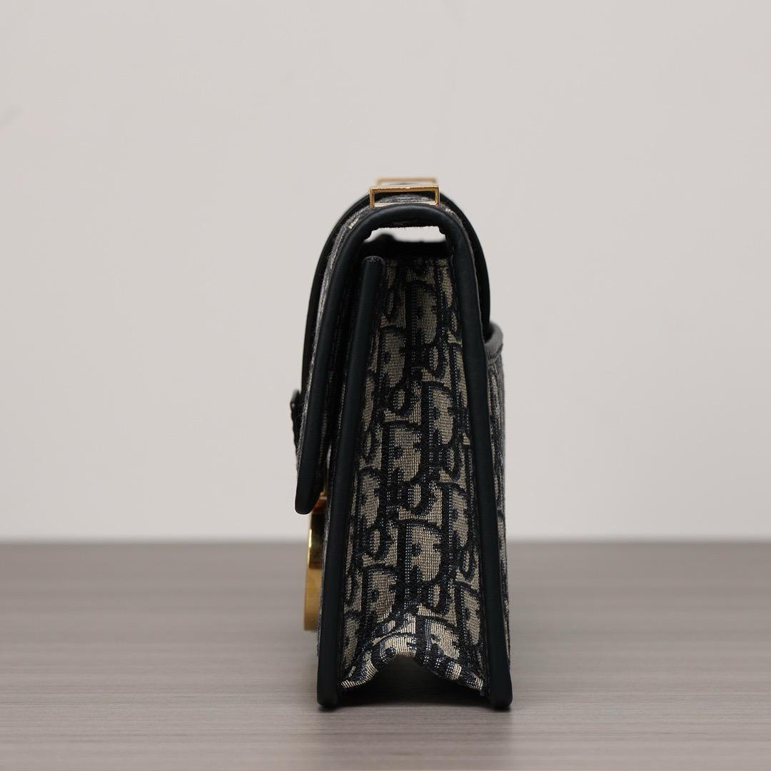 Dior 30 Montaigne Bag Oblique Blue Jacquard