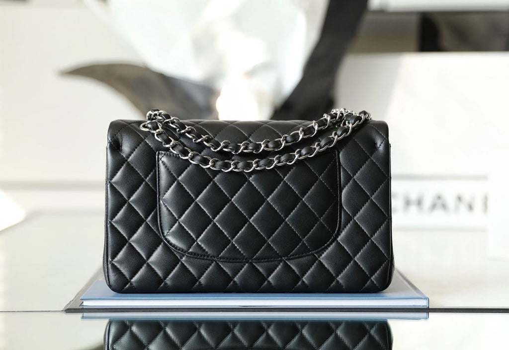 Chanel timeless classic Flap bag silver hardware