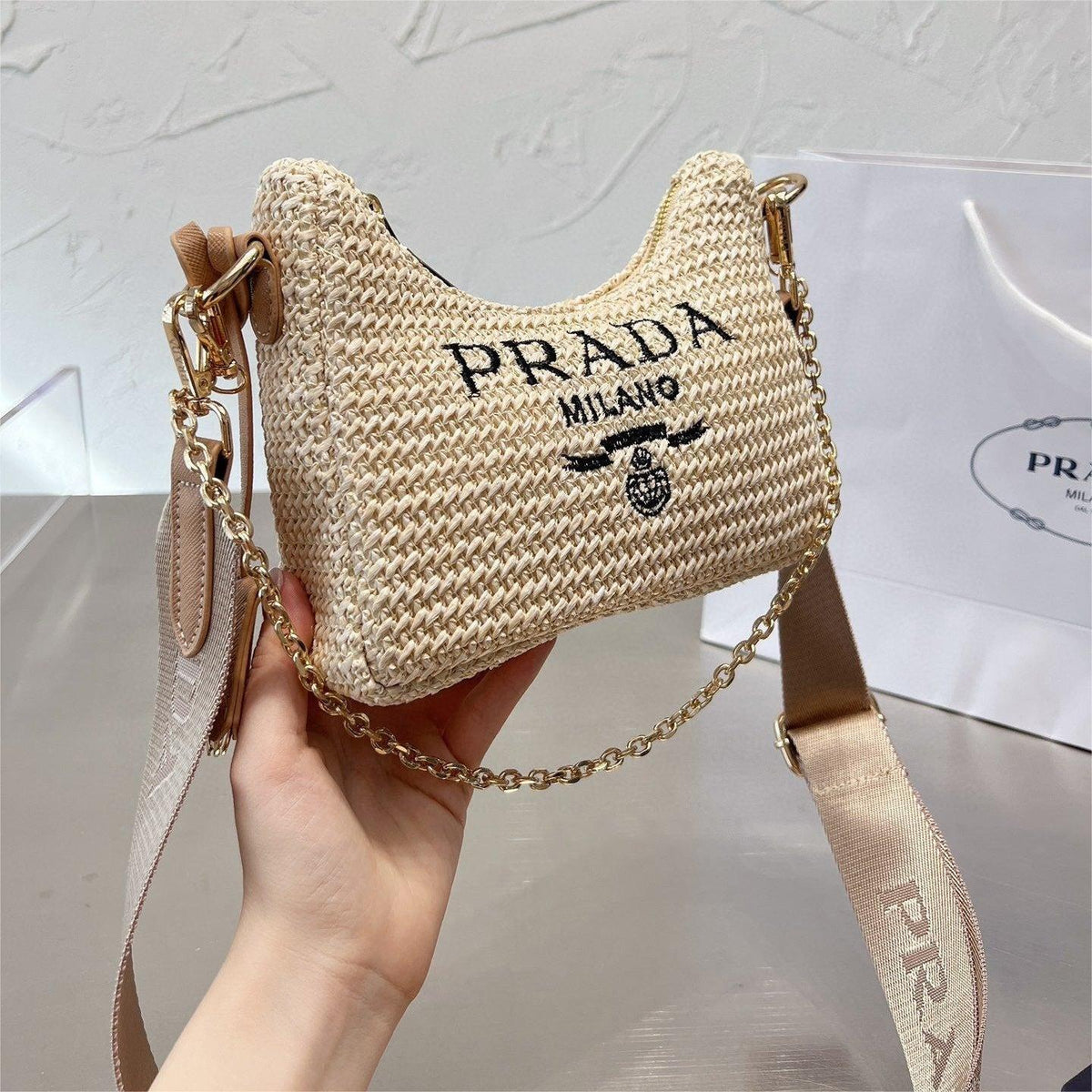 Prada Handbag Re-Edition 2005 Bag 8.3X7X2.3Inch
