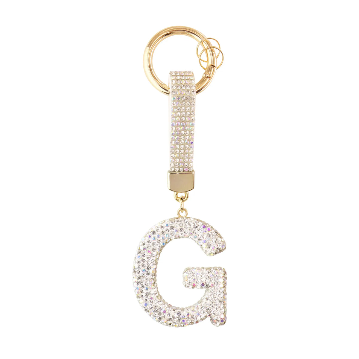 Sparkle Initial – Bag Charm (Silver)