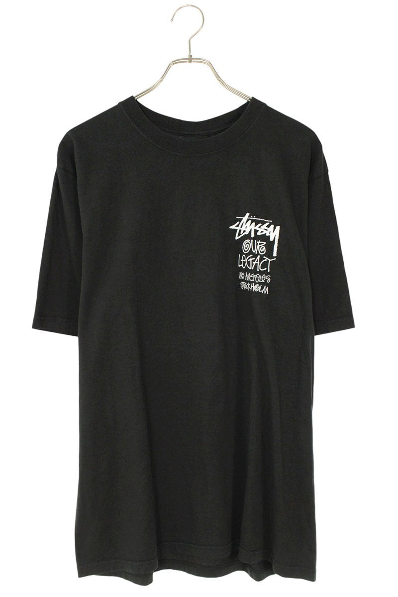 Our Legacy x Stussy OUR LEGACY WORK SHOP SURFMAN TEE Print T-Shirt Black Size M